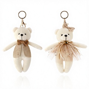 Zaves Soft Toy Manufacturer Bear 6-in Keychain Beautiful Cute Gifts Crafts For Kids Doll Girl Bag Decoration Birthday Decor