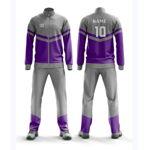 Ensemble de vêtements de sport à capuche en deux pièces veste imprimée à fermeture éclair et bas de jogging respirant style sport décontracté pour la course - Product Image 3