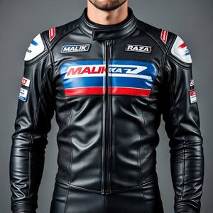 Traje de carreras de motos de cuero de dos piezas | Malik Raza | Colores personalizados Tallas Logotipos para grupos | Precio bajo al por mayor - Product Image 1