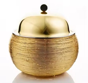 Olla Caliente de Diseño MOP en Blanco y Negro con Tapa de Acero Inoxidable, Utensilios de Cocina de Alta Calidad, Cazuela para Servir, Calentador de Buffet - Product Image 2