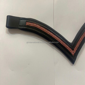 ขายส่งที่ขายดีที่สุดที่ว่างเปล่าช่องหนังม้าคิ้ววงออกแบบที่กำหนดเองด้วยคริสตัลสีแดงประกายโซ่ในทุกขนาด - Product Image 6