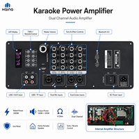 Amplificateur de puissance karaoké 240W, amplificateur audio double canal avec double entrée microphone pour système de haut-parleurs domestiques