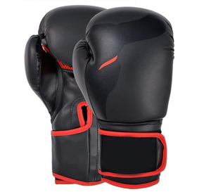 Guantes deportivos profesionales personalizados de cuero de vaca genuino para MMA Kickboxing entrenamiento de boxeo guantes de perforación para exteriores - Product Image 3