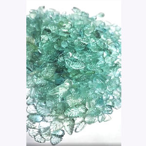 Gemas de hoja tallada de Aguamarina Natural de alta calidad, 320 Uds., 8mm-20mm, 312cts, lote 5A, calidad, zafiro gris, corte suelto, ¡las mejores ventas! - Product Image 3