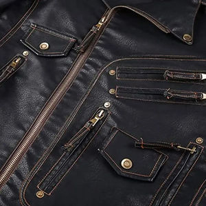 Chaquetas de Cuero Vacuno Auténtico de Alta Calidad para Hombre, Resistentes al Viento, Transpirables, Personalizadas, Estilo Urbano - Product Image 4