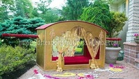 Magnifiques palanquins/Doli de mariage style paon, Palki royal argenté pour l'entrée des mariés, Doli argenté de mariage musulman, Royaume-Uni