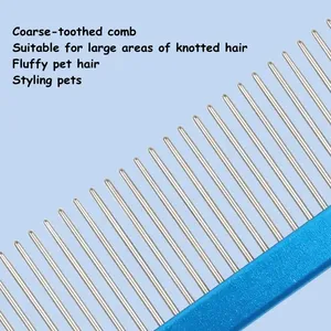 Peigne Lévrier Écologique en Acier Inoxydable pour Toilettage Professionnel des Animaux de Compagnie pour Chiens Chats Chevaux et Petits Animaux Soulagement des Noeuds - Product Image 4