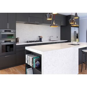 Custom Kitchen & Bathroom Vanity Tops Calacatta Quartz Stone Countertops Prefab Cut Carrara Calacata for Hotel Projects - Product Image 1