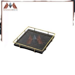 Professional Handmade High Quality Craft Square Onyx Trays Brass Handles Custom Color ISO Certified Real Touch New Arrival Home - Product Image 2