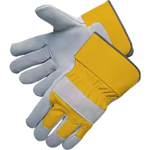 Gants de travail de haute qualité en cuir de vachette fendu Gants de sécurité industrielle personnels robustes, doux et confortables - Product Image 4