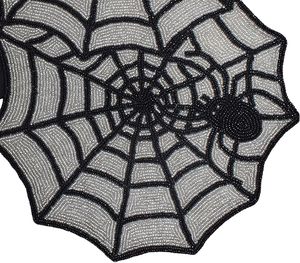 Christmas Decorative and Leaves Design Beaded <b>Runner</b> Placemat <b>Dining</b> <b>Table</b> Fancy Mat Handmade Decorative <b>Runners</b> for Wedding - Product Image 2