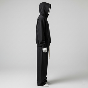 ชุดกีฬาผ้าฟลีซน้ำหนักเบาแบบลำลองสำหรับฤดูใบไม้ร่วง แบบ unisex พร้อมฮู้ดสำหรับวิ่ง ดีไซน์ 2 in 1 - Product Image 4