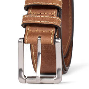 Ceinture en cuir véritable avec boucle en acier, design durable, ajustement réglable pour un usage quotidien, formel et décontracté - Product Image 6
