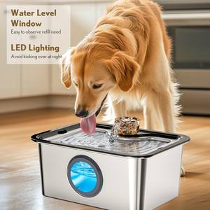 Vente en gros de fournitures pour animaux de compagnie <span class=keywords><strong>Fontaine</strong></span> <span class=keywords><strong>à</strong></span> <span class=keywords><strong>eau</strong></span> automatique en acier inoxydable 12L ultra silencieuse pour usage domestique - Product Image 3