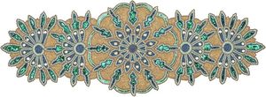 Christmas Decorative and Leaves Design Beaded <b>Runner</b> Placemat <b>Dining</b> <b>Table</b> Fancy Mat Handmade Decorative <b>Runners</b> for Wedding - Product Image 3