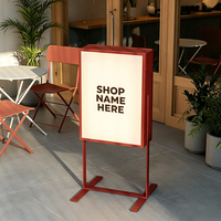 Boîte à lumière LED en acrylique sur pied, enseigne lumineuse, affichage publicitaire extérieur, panneau de signalisation pour magasin