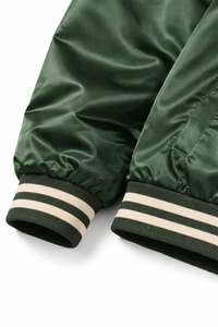 Chaqueta de Satén para Hombre de Alta Calidad, Chaqueta de Satén para Hombre de Larga Duración, Chaqueta de Satén Verde con Botones a Presión, Talla Personalizada - Product Image 5