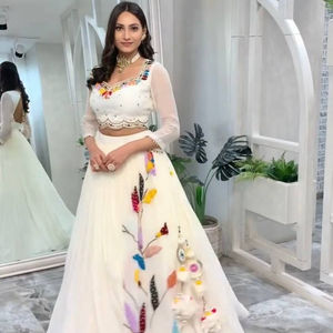 LANZAMIENTO NUEVO BRIDAL WEAR CHINE SECUENCIA TRABAJO LEHENGAS CON DUPATTA - Product Image 1