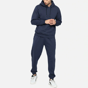 2024 nouveautés Logo personnalisé hommes Slim Joggers ensemble couleur unie vêtements de sport pour printemps hiver Gym utilisation-imprimé pantalons de survêtement à capuche - Product Image 5