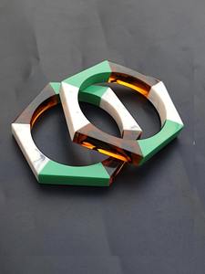 กำไลข้อมือเรซินใหม่กำไลข้อมือสตรีมีเสน่ห์แบบเรียบง่ายชุดปาร์ตี้กำไลข้อมือเทียมแฟชั่นหินอ่อนกำไลข้อมือเครื่องประดับอะคริลิค - Product Image 3