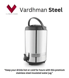 Carafe à eau isotherme incassable de 12 L sans BPA avec bouton-poussoir fiable pour le camping, les cadeaux d'affaires, le café et le lait - Product Image 2