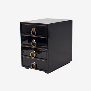 Large Lacquer Storage <b>Box</b> with <b>Removable</b> Tray Wooden Jewelry Organizer High Quality Lacquerware for Home Organization - Product Image 3