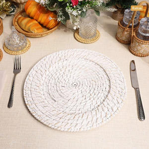 Fourniture directe ensembles de vaisselle en rotin de bambou écologique assiettes de chargeur durables utilisation de fête de Style bohème tissé à la main Vietnam - Product Image 1