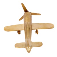 Avion miniature en laiton massif vintage, avion en métal pour cadeau, avion artisanal nautique pour cadeau d'anniversaire