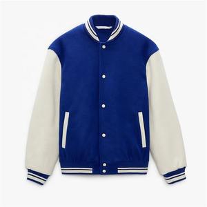 Blouson bombardier personnalisé de qualité pour hommes manches en cuir broderie en chenille vestes d'université Letterman pour baseball pour hommes - Product Image 5