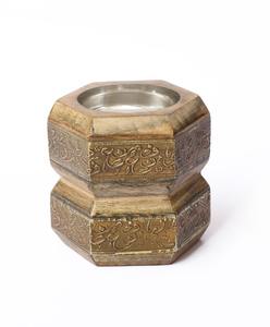 Brûleur d'encens Bakhoor en bois fait à la main attrayant Mubakhara boîte de plateau de parfum d'impression pour bureau à domicile mosquée diffuseur à usage religieux - Product Image 6