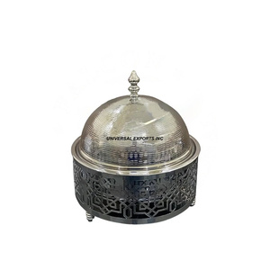 New Trending Metal Hotpot For Kuwait Qatar Saudi Hot Selling Tabletop <b>Dinnerware</b> Luxury metal food Warmer For Middle East - Product Image 5