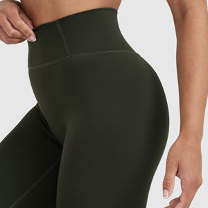 Women's High Quality Seamless Knitted Mid V Front <b>Tight</b> Gym Leggings Scrunch Yoga Breathable Workout Casual Style Custom Logo - Product Image 5