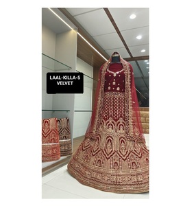 Lehenga Choli de bonne qualité fabriqué à la main pour la décoration de mariage et d'anniversaire pour les vêtements de mariée du fournisseur indien - Product Image 1