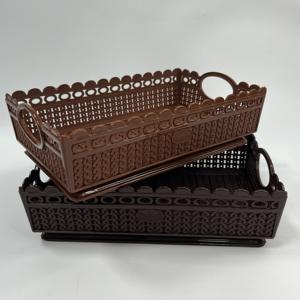 Plateau organisateur rectangulaire compact avec poignées durables pratique pour la cuisine fabriqué à partir de PP écologique - Product Image 6