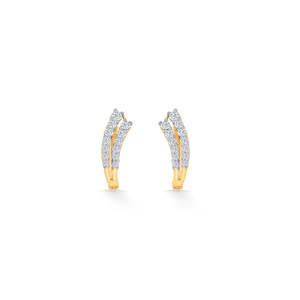 ต่างหูเพชรออโรร่าทวิสต์โกลด์สำหรับผู้หญิง - Product Image 3