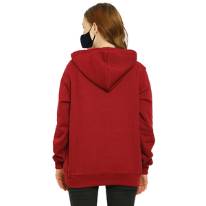Unisex Otoño Invierno sudadera chaqueta abrigo talla grande mujer Sudadera con capucha Color sólido personalizable Logo transpirable - Product Image 3