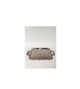 Plateau de service en acier inoxydable avec gravure florale, idéal pour les restaurants de luxe, cadeaux ménagers traditionnels - Product Image 3
