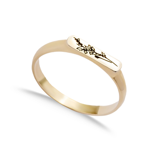 925รูปดอกไม้ธรรมดาที่สง่างามแหวนเงินผู้หญิงทำด้วยมือทำมือเครื่องประดับที่ดี - Product Image 1