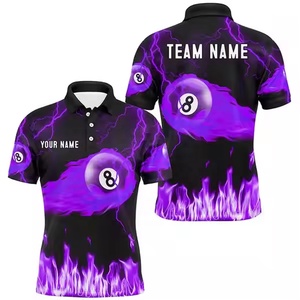Chemises d'équipe de billard en tricot uni imprimées numériquement pour hommes – Idéales pour les tournois de billard et de snooker – Personnalisables - Product Image 6