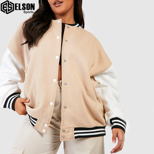 Chaqueta de béisbol universitaria para hombre de último diseño, chaqueta de mangas de cuero negro con bordado de tela de lana Varsity Letterman de invierno - Product Image 5