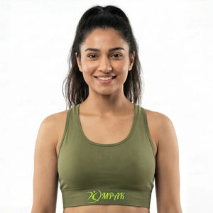 Sujetador Deportivo de Alta Sujeción para Mujer, Color Verde Oliva, Sin Costuras, Compresión, Gimnasio, Fitness, Yoga, Ropa Deportiva, Personalizado OEM - Product Image 1