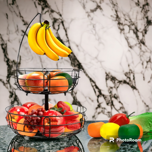 Panier à fruits en fer à thème moderne organisateur de rangement pour magazines paniers de rangement de cuisine en fil métallique boîte de rangement et bacs - Product Image 2