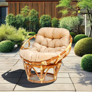 Rayrock เก้าอี้สวนสไตล์เอเชียหวายทรงกลมแบบโมเดิร์นสำหรับใช้งานกลางแจ้งโรงแรมวิลล่าและอพาร์ตเมนต์ผลิตในประเทศอินโดนีเซีย - Product Image 3