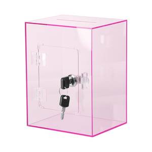 Best Seller From India Acrylic Storage <b>Box</b> With Lock <b>Pink</b> Color <b>Box</b> For <b>Gift</b> Flower Collectible <b>Box</b> - Product Image 1