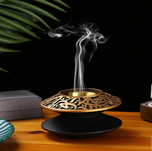 Brûleur d'encens religieux arabe antique, pot au design vintage, laiton durable, porte-bakhoor naturel pour la maison - Product Image 2