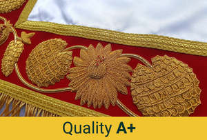 Royal Arch Past Low Price Delantal Mano Oro Bordado Pasado Mason Grand Lodge Master Masonic Delantal - Product Image 2