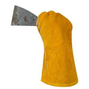 Guantes de soldadura de una sola palma de cuero dividido de piel de vaca Guantes resistentes de protección de trabajo de seguridad de construcción industrial personalizados - Product Image 5