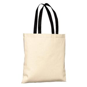 Sac fourre-tout économique en 100 % coton, taille moyenne, poignées contrastées durables, impression sérigraphique de lettres pour usage quotidien et publicitaire - Product Image 2