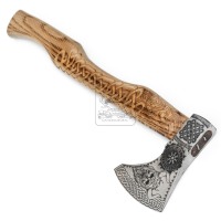 Hache Viking Tomahawk DD-VikingAxe-LE05, forgée à la main en acier chromé 12, hache industrielle DIY, manche en bois barbu, coupe de 4 pouces