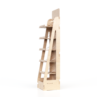 Étagères de présentation réglables, double face, écologiques, légères, portables, en bois, pour supermarché, 3 à 8 niveaux